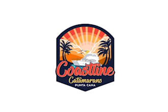 design super tropical logo for catamaran excursion company