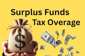 research property surplus funds, mortgage and tax overage report