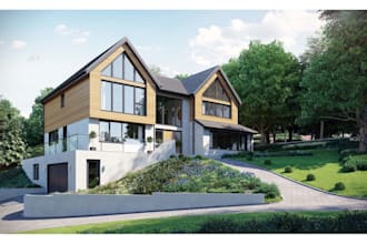 do 3d exterior design and architectural exterior rendering