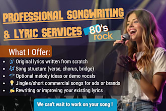 be your female songwriter, vocalist, lyricist, and writer