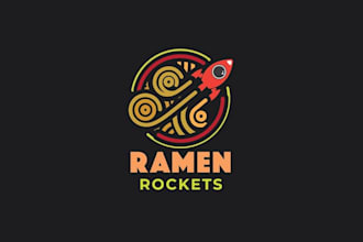 design ramen rockets racing logo