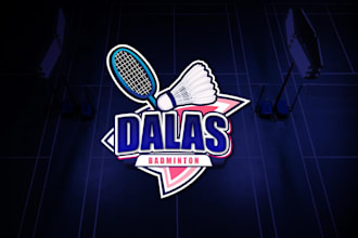 create professional and specially badminton logo design