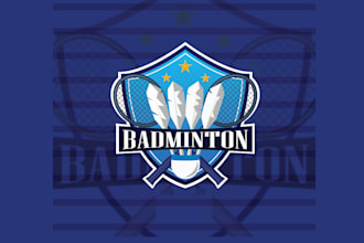 create wonderful and excellent badminton logo design