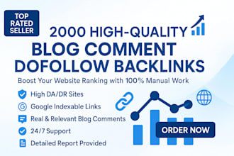 increase authority with 2000 high quality blog comments
