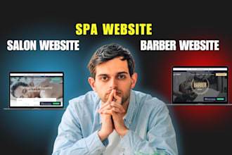 salon website, spa website, barber shop and hospital appointment website