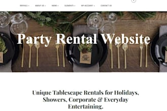 design a stunning photo booth or 360 booth party rental website that convert