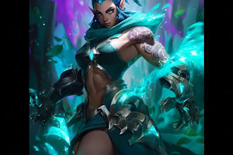 design your splash character art full of power and style