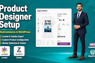 set up lumise or zakeke product designer on your woocommerce store
