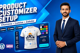 setup chamevo lumise or zakeke product designer on woocommerce
