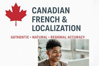 translate and localize canadian french and english content