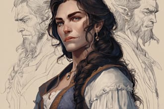 design and illustrate realistic characters