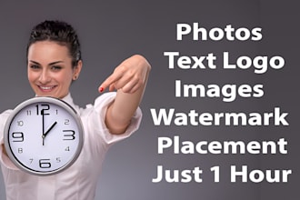 photo text logo or image watermark placement