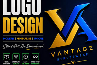 create premium modern 3d and 2d logo designs