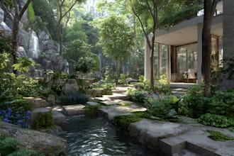 do landscape designing home garden high quality renderings