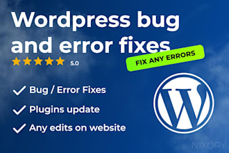 fix wordpress issues, fix wordpress error, wordpress bug fix, fix critical error
