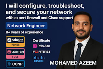 configure and troubleshoot fortinet, palo alto, check point and sophos firewalls