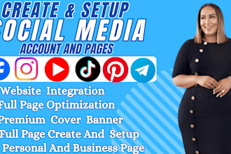do facebook  instagram page create and setup fb fan page social media setup