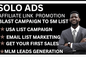 do USA solo ads, mlm leads generation, affiliate marketing, link promotion, ads