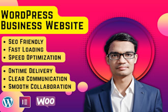 do a business website development, web, and blog design with wordpress elementor