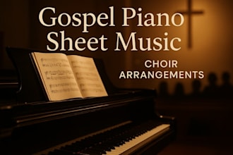 create compose or transcribe gospel piano sheet music and choir arrangements