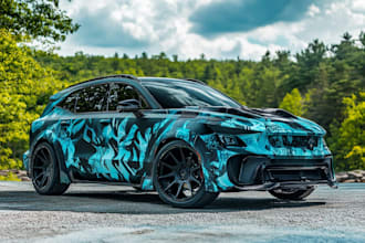 create itasha car wrap design, racing car wrap design