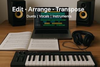 professionally arrange and transpose vocals and instrument music