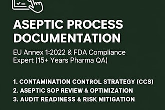 create your eu annex 1 contamination control strategy and aseptic documentation