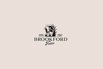 design  looking cool small dairy vegetable farm logo