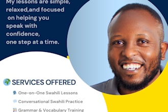 teach you professional swahili for business or travel