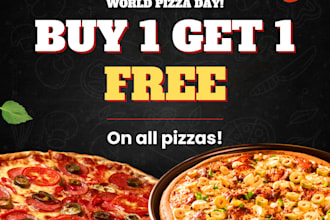 create professional poster, food menu and banner design