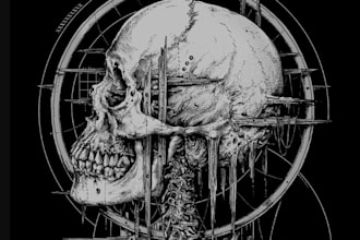 design a brutal metal logo for your t shirt and merch
