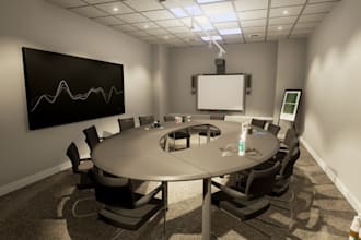 render modern board room,conference room design,office interior,workspace layout