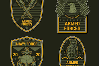 design an amazing military, armory, tactical patch logo