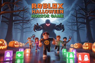 create halloween horror game with roblox game creation