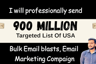 send 150 million bulk email blast, email marketing campaign to inbox and SMS