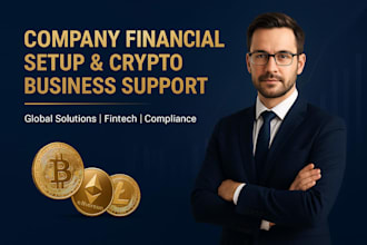 provide company financial setup and crypto business support for startups