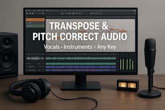 accurately transpose score and edit your audio files or song