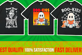 design a unique surrealist halloween t shirt for your pod business
