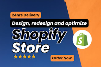 design or redesign a professional shopify store, shopify store design