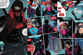 draw comic book illustration comic character as comic book artist for comic page