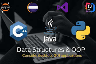 do oop, data structure, and database projects in java, python, cpp, and c sharp