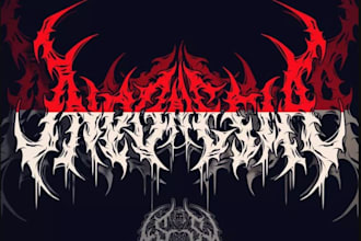 design a brutal metal logo for your band