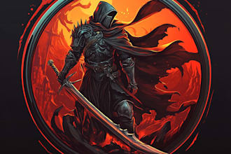 unique fantasy dungeon game logo title pack with
