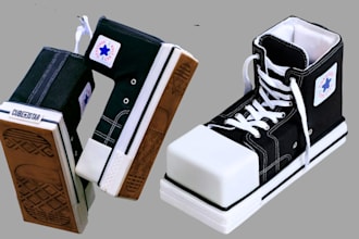 a photorealistic 3d shoe model render and animation