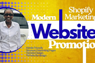 shopify store, ecommerce marketing website promotion