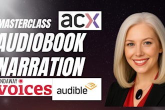 be your audio book narrator american female voice over acx audiobook production