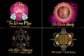 design modern mystical spiritual sacred geometry logo