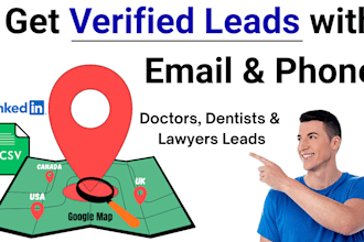 collect doctors, dentists, lawyers leads with verified emails and phone numbers