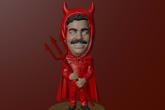 create detailed 3d character models for 3d printing and collectibles