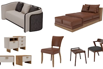 provide best quality 3d furniture modeling rendering